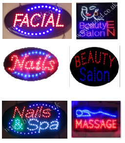 Facial Beauty salon Nail spa Massage Flashing led window Shop signs-2 mode