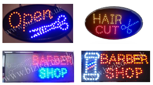 Open scissors Hair cut  Barber shop Flashing led window Shop signs-2 mode