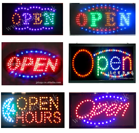 Open 24 hours  Open Flashing led window Shop signs-2 mode
