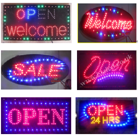Open welcome Sale Open 24 hours  Open Flashing led window Shop signs-2 mode