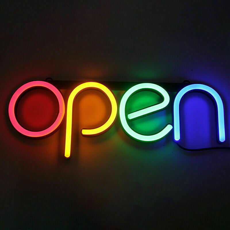 LED Open Shop Sign Neon Display Window Hanging Light for Bar, Hotel, Restaurant, coffee