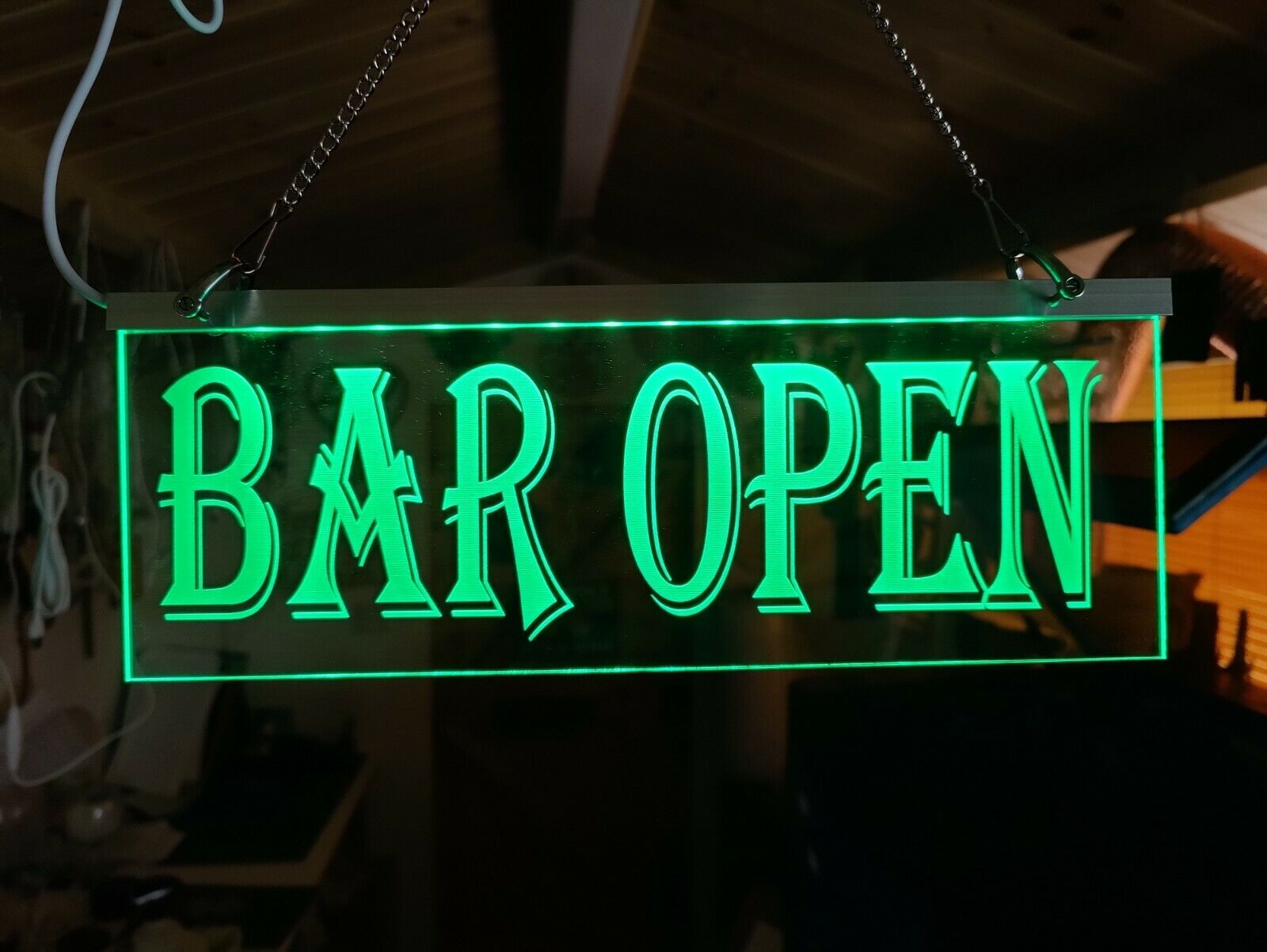 Led Bar sign - Bar open neon mancave garden bar