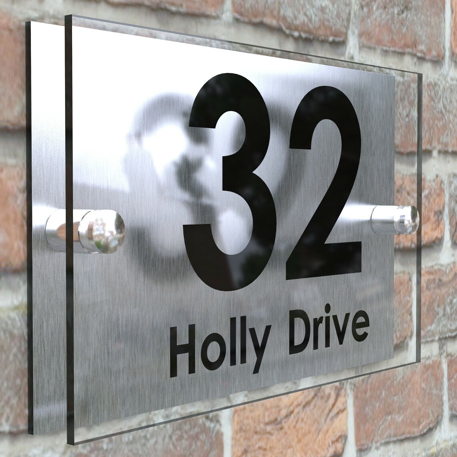 Contemporary House Sign Plaques Door Numbers Personalised Address Acrylic