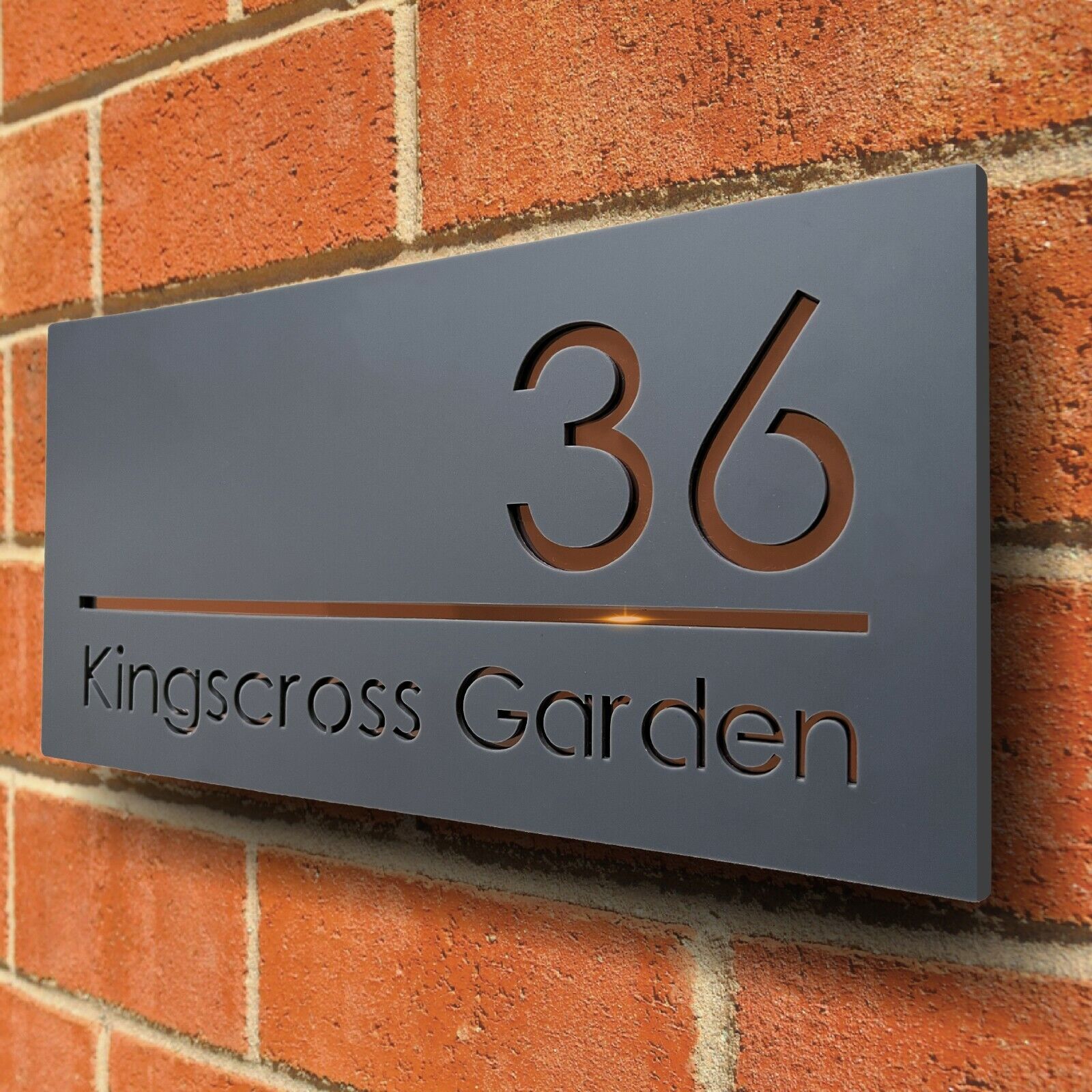 Premium Door Sign House-shop Numbers Laser Cut Anthracite Custom House Numbers Address Plaque
