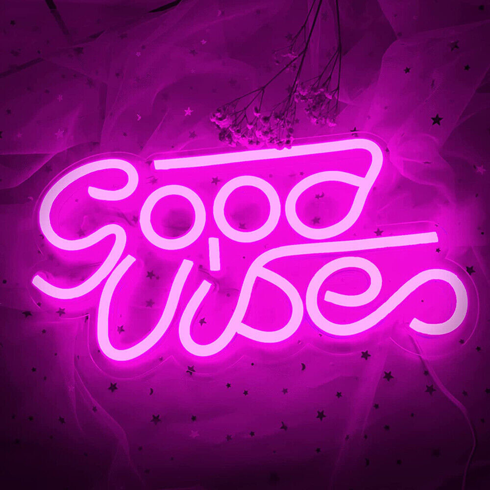 USB/Battery LED Neon Sign Light Wall Hanging Kids Bedside Lamp Lighting Decor UK