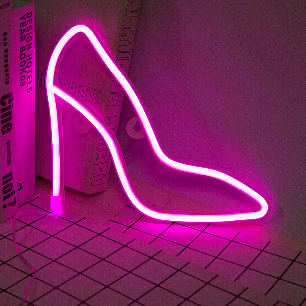 USB/Battery LED Neon Sign Light Wall Hanging Kids Bedside Lamp Lighting Decor UK