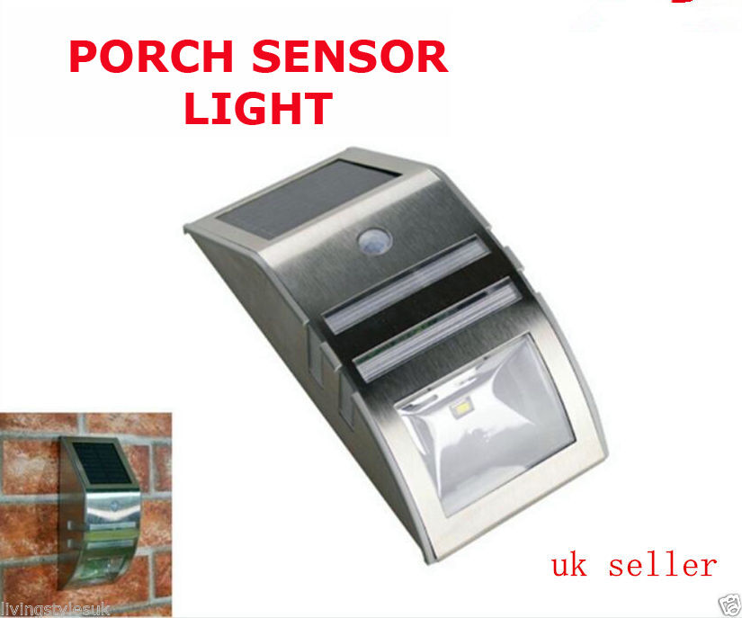 SW Solar Powered Bright Led Wireless PIR Motion Sensor Security Steps Wall Light