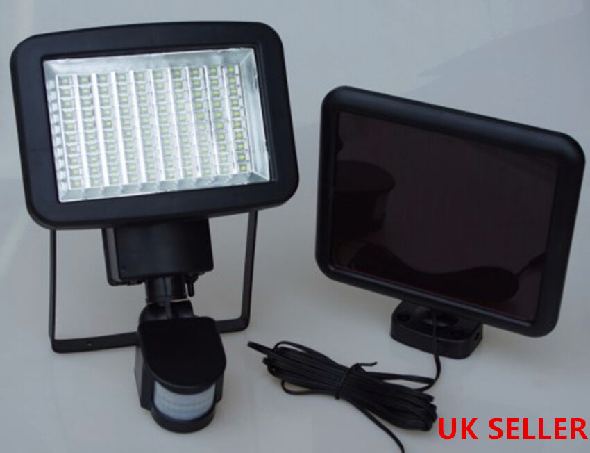 120 LED SOLAR POWER RECHARGEABLE PIR MOTION SENSOR SECURITY LIGHT OUTDOOR GARDEN
